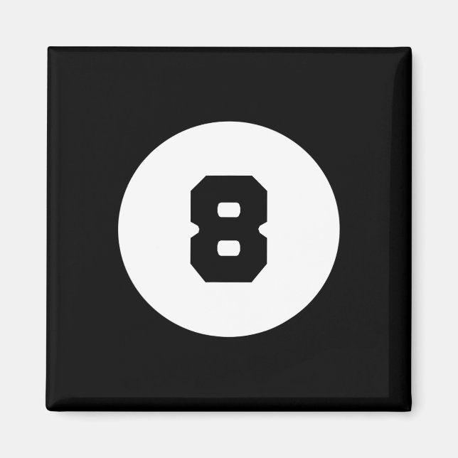 Imán Fundido 8 Ball Magic Eight Ball Billiards Pool Bla (Frente)