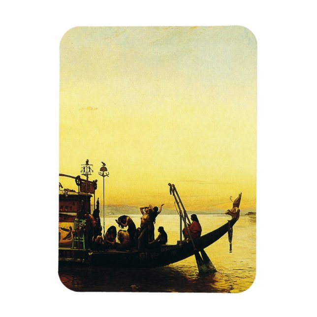 Imán Funeral de una momia en el Nilo de Frederick Arthu (Vertical)