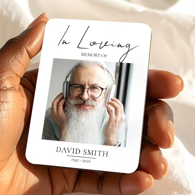 Imán Funeral Memory Photo for Grandpa Sympathy Keepsake (Funeral Memory Photo for Grandpa Sympathy Keepsake Magnet, Dad Memorial Gift)