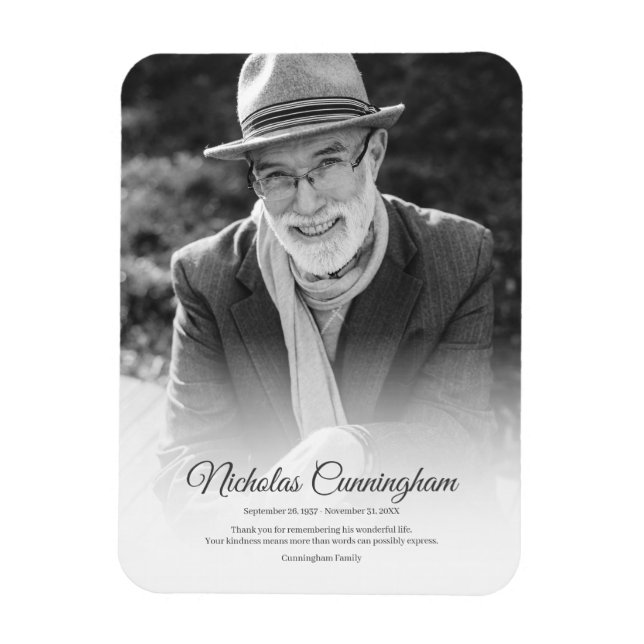 Imán Funeral moderno clásico simple foto (Vertical)