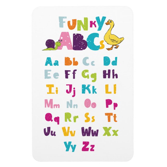 Imán Funky ABC Early Learning ABC Learning ABC Art (Vertical)