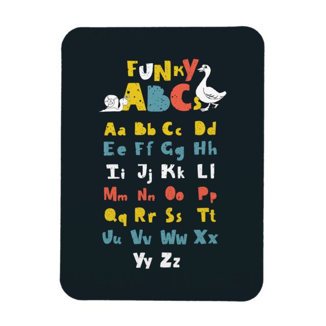 Imán Funky ABC Early Learning ABC Learning ABC Art (Vertical)