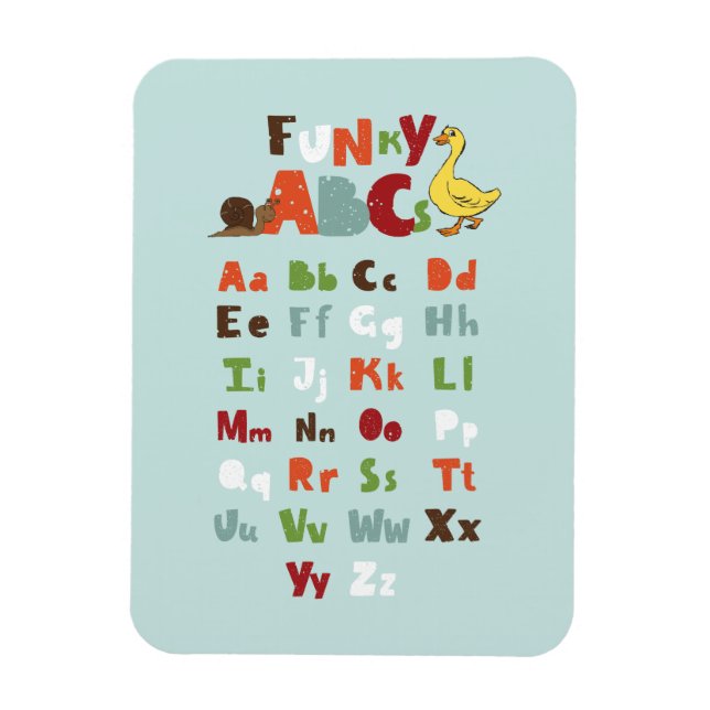 Imán Funky ABC Early Learning ABC Learning ABC Art (Vertical)
