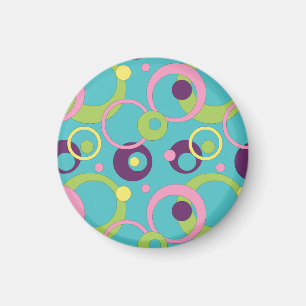 Imán Funky Blue Circles Magnet