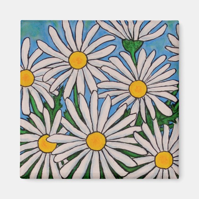 Imán Funky Floral Daisy Magnet (Frente)