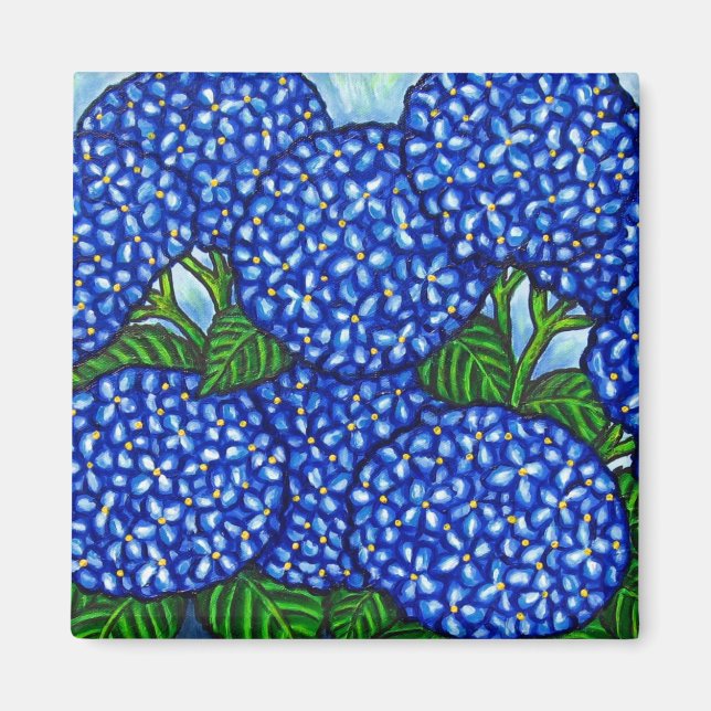 Imán Funky Floral Hydrangea Magnet (Frente)