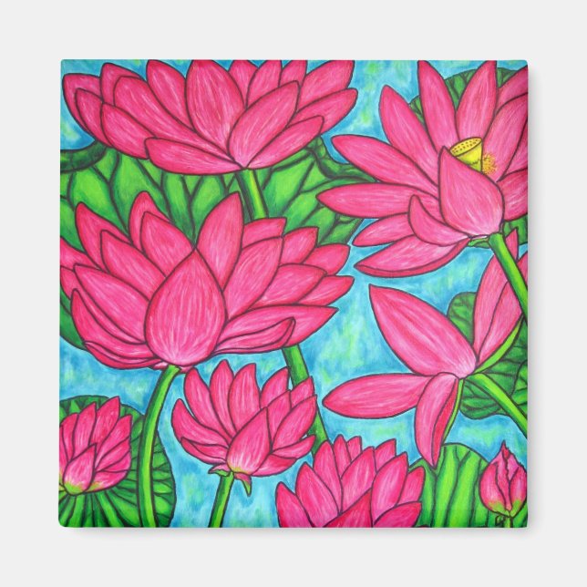 Imán Funky Floral - Lotus Magnet (Frente)