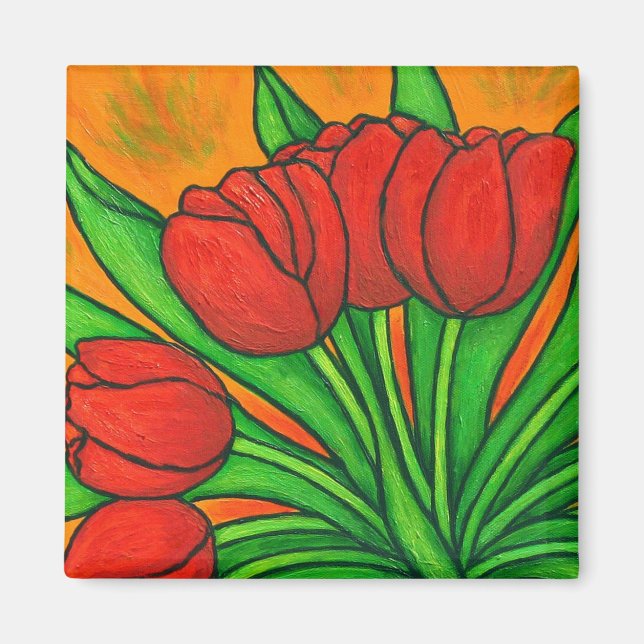 Imán Funky Floral Tulip Magnet (Frente)
