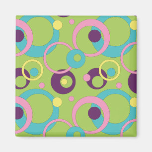 Imán Funky Green Circles Magnet