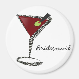 Imán Funky martini Fun Bridesmaid Favores