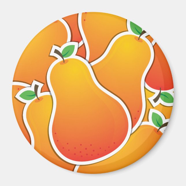 Imán Funky naranja pera (Frente)