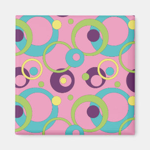 Imán Funky Pink Circles Magnet