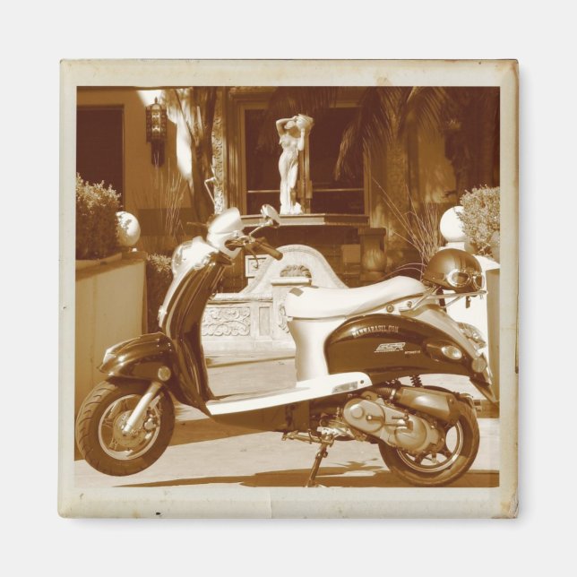 Imán ¡Funky Vintage Scooter Magnet! (Frente)