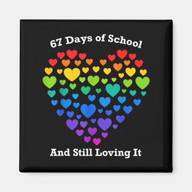 Imán Funny 100th Day Of School Shirt Teacher Heart Vale (Frente)