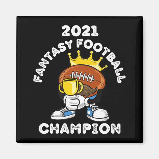 IMÁN FUNNY 2021 FANTASY FOOTBALL CHAMPION FANTASY LEAGU (Frente)