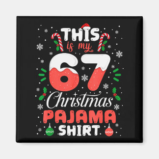 Imán Funny 67 Christmas Pajamas Shirt Six Seven Meme Br
