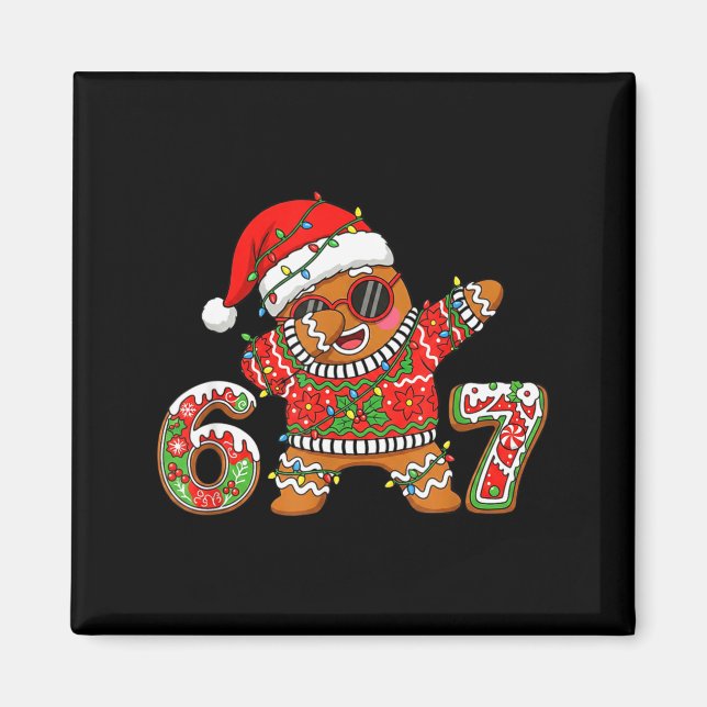 Imán Funny 67 Gingerbread Six Seven Ice Cream Drip Chri (Frente)