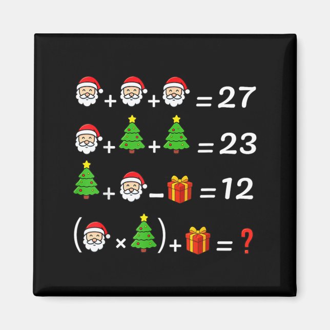 Imán Funny 67 Meme Christmas Math Teacher Santa Six Sev (Frente)