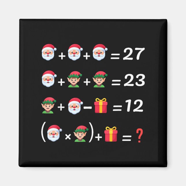 Imán Funny 67 Meme Christmas Math Teacher Santa Six Sev (Frente)