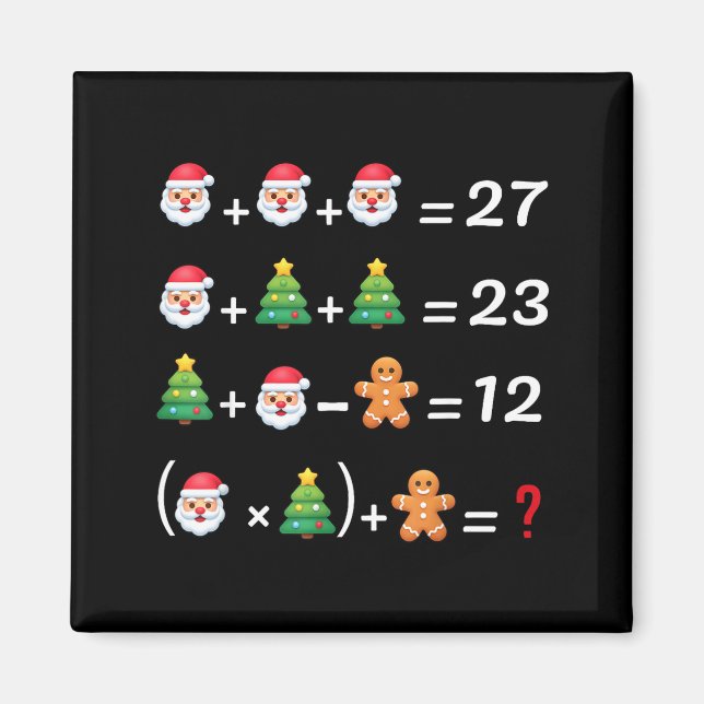 Imán Funny 67 Meme Christmas Math Teacher Santa Six Sev (Frente)