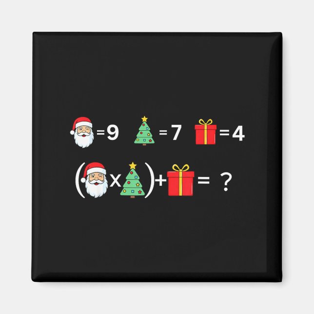 Imán Funny 67 Meme Christmas Math Teacher Santa Six Sev (Frente)