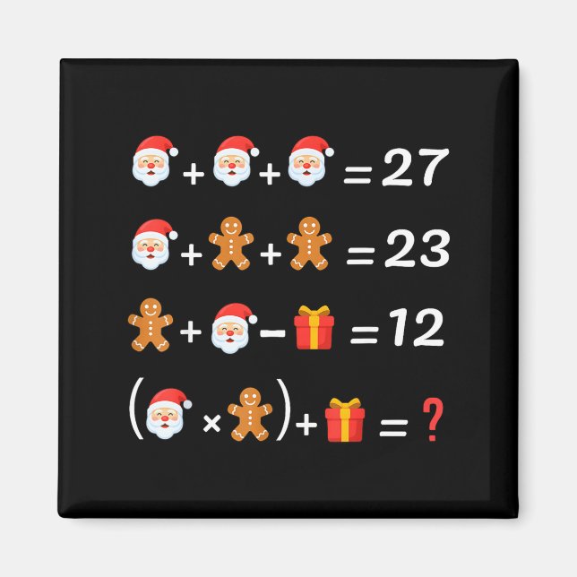 Imán Funny 67 Meme Christmas Math Teacher Santa Six Sev (Frente)