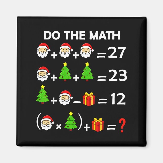 Imán Funny 67 Meme Christmas Math Teacher Santa Six Sev (Frente)