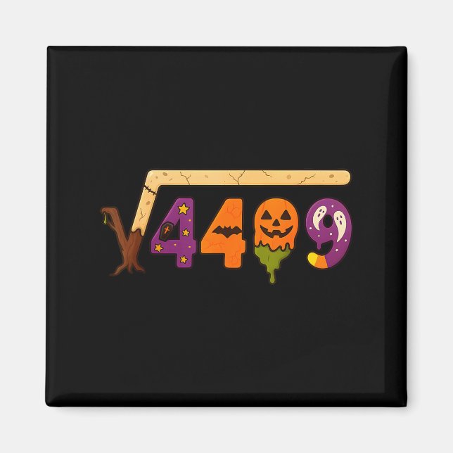 Imán Funny 67 Meme Math Teacher 6 7 Halloween Square Ro (Frente)