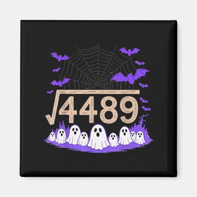 Imán Funny 67 Meme Math Teacher 6 7 Halloween Square Ro (Frente)