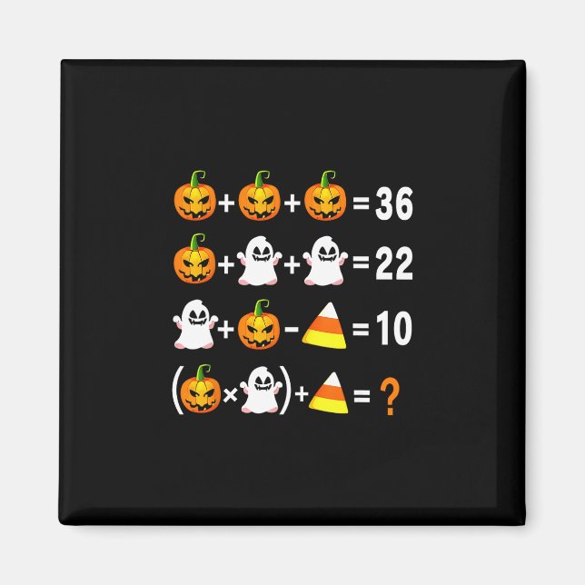 Imán Funny 67 Meme Pumpkin Ghost Math Teacher Halloween (Frente)