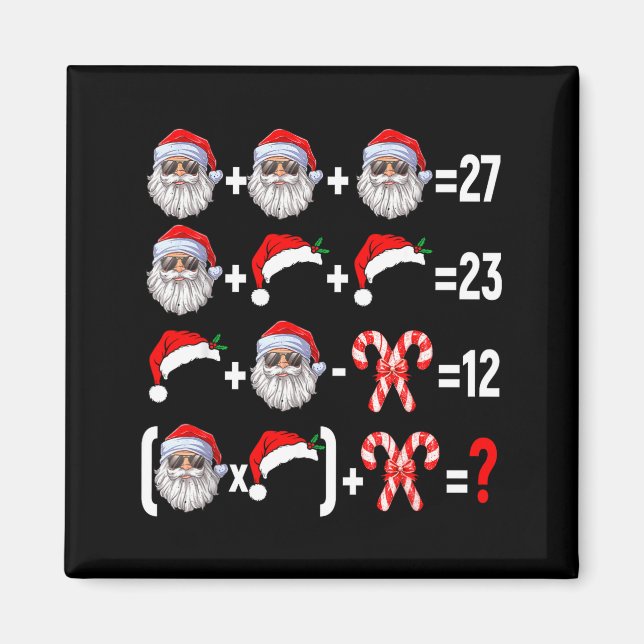 Imán Funny 67 Meme Santa Christmas Tree Math Teacher Xm (Frente)