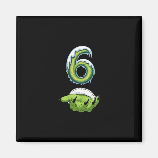 Imán Funny 67 Meme Six Seven Scary Monster Hands Christ (Frente)