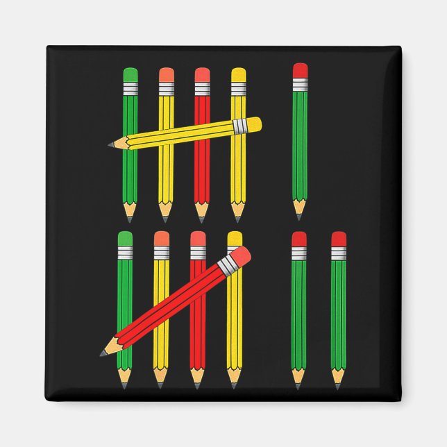 Imán Funny 67 Tally Marks Math For Teachers Students Si (Frente)