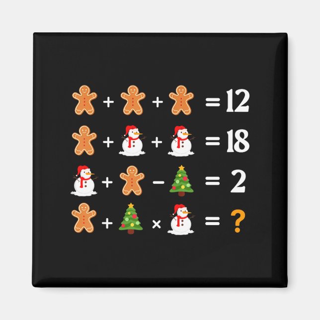Imán Funny 6 7 Meme Christmas Order Of Operations Math  (Frente)