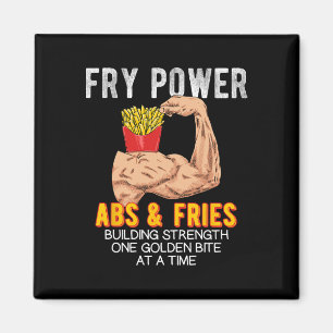 Imán Funny Abs Ejerce Fries Francesas Edificio Bo