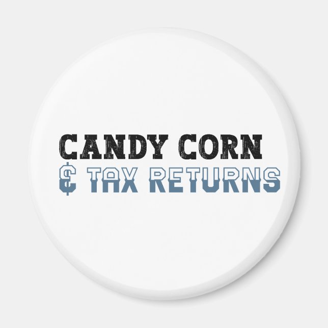 Imán Funny Accountant Halloween - Candy Corn (Frente)