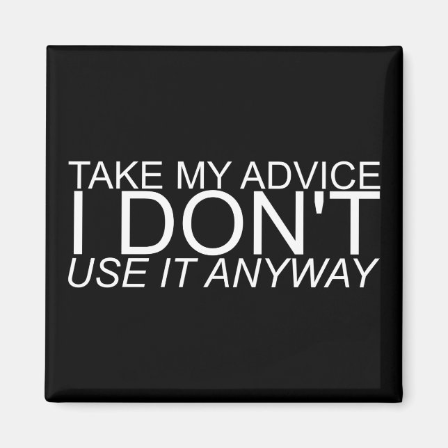 Imán Funny Advice Fridge Magnet (Frente)