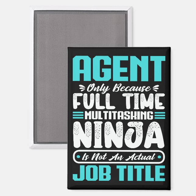 Imán Funny Agent Job Title Profession (Anverso/Reverso)