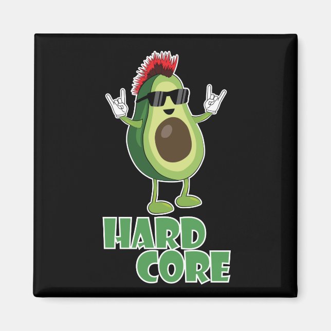 Imán Funny aguacate de núcleo duro (Frente)