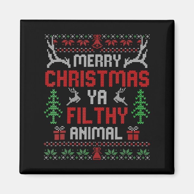 Imán Funny Alone At Home Movies Merry Christmas You Fil (Frente)