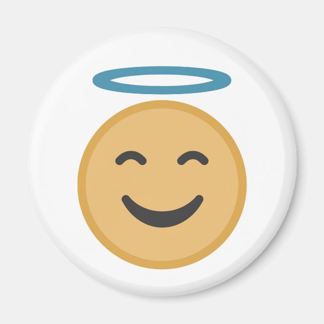 Imán Funny Angel Emoji Personalizado (Frente)