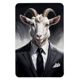 Imán Funny animal boss surreal suited goat character