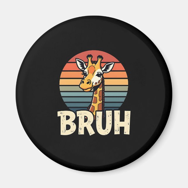 Imán Funny Animal Giraffe Meme Face Festive Xmas T-Shir (Frente)