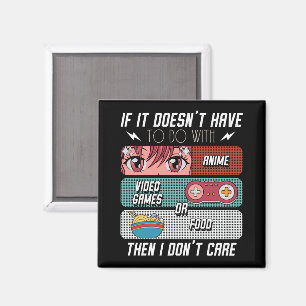 Imán Funny Anime Fans Alimentos Y Videojuegos Regalos D
