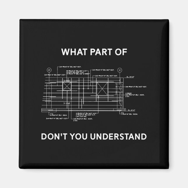 Imán Funny Architectural Civil Engineering Engineer  (Frente)