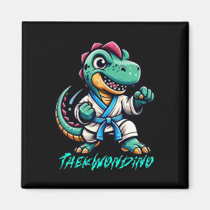Imán Funny Artes Marciales Karate Taekwondo Dino Animal