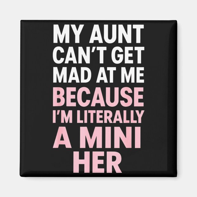 Imán Funny Aunt Niece Mini Her Matching Family Quote  (Frente)