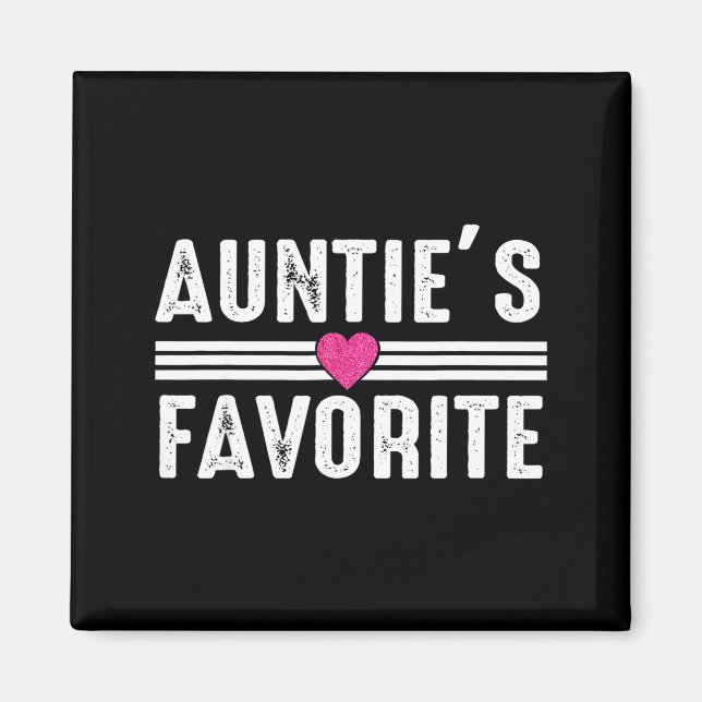 Imán Funny Auntie'ss Favorite Son Daughter I'm Auntie's (Frente)