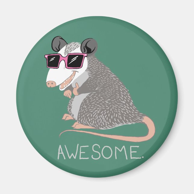 Imán Funny Awesome Possum (Frente)