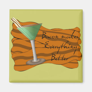 Imán Funny Bacon Martini Magnet